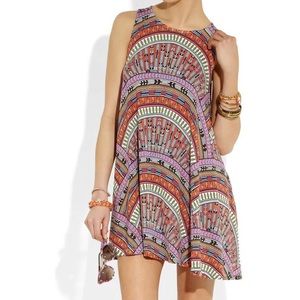 MARA HOFFMAN Coral Rainbow Tank Dress Size XS